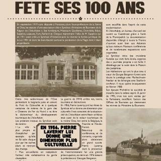 L'office de tourisme fête ses 100 ans