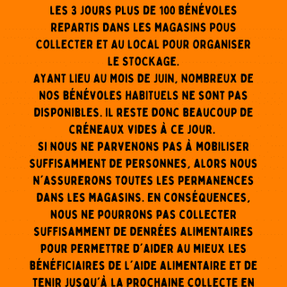 collecte de la banque alimentaire