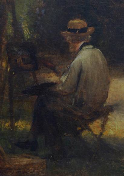 Jules Dupré. Autoportrait au chevalet; hst. Musée d'Art et d'Histoire Louis Senlecq