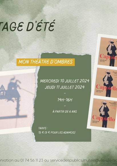 Stage d'été - Mon théâtre d'ombres